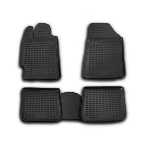 Toyota Camry Floor Mats - Omac - Rubber TPE - Black - '07-'11